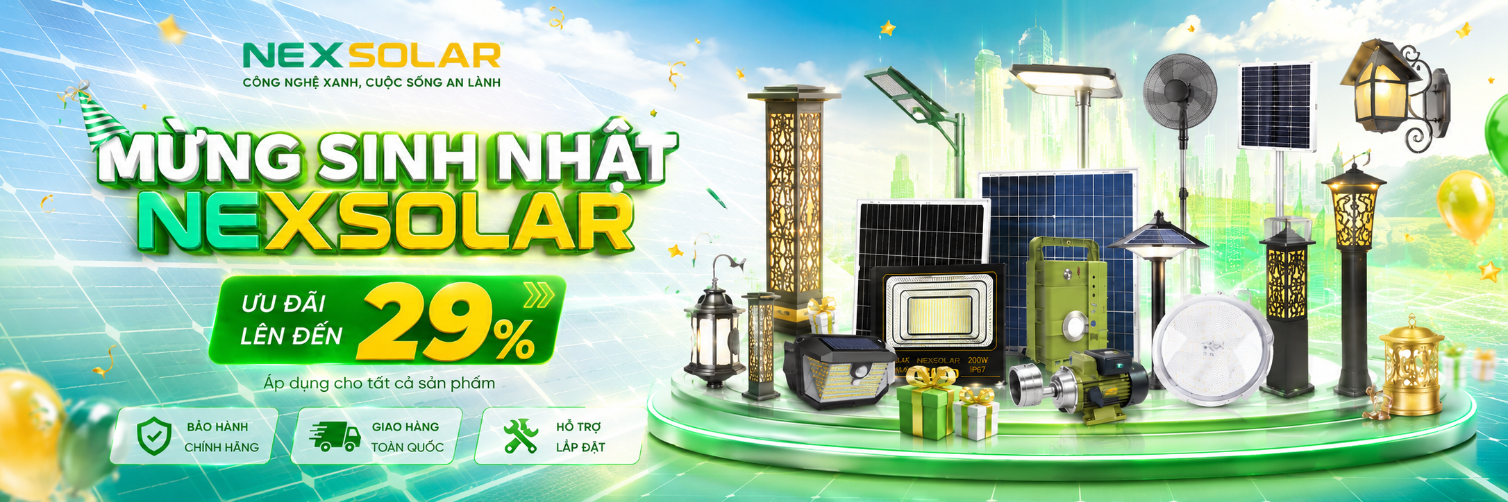 Ưu đãi sinh nhật - Giảm đến 29% tất cả sản phẩm